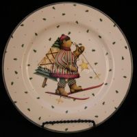 Sakura SLEDDING CHARACTERS Debbie Mumm Salad Plate